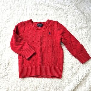 2T Toddler Red Polo Ralph Lauren Sweater